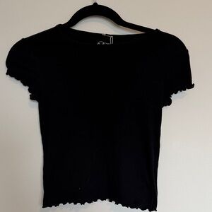 art class Black Short Sleeve Lettuce-Edge Tee